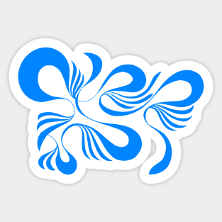 Blue squiggles Sticker